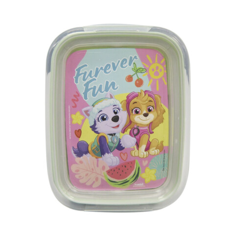 Pote Plástico Paw Patrol Con Traba y División 630 ml VERDE AGUA