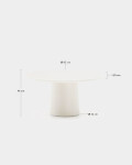 Mesa de centro Albanella de cemento con acabado blanco brillante Ø85 cm