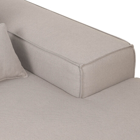 SOFÁ KAI 1 CUERPO TELA GRIS MODULAR CHAISE CON BRAZO IZQUIERDO