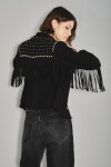 Camisa Bellota Studs Cuero Negro