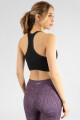 Top deportivo sin costura Negro