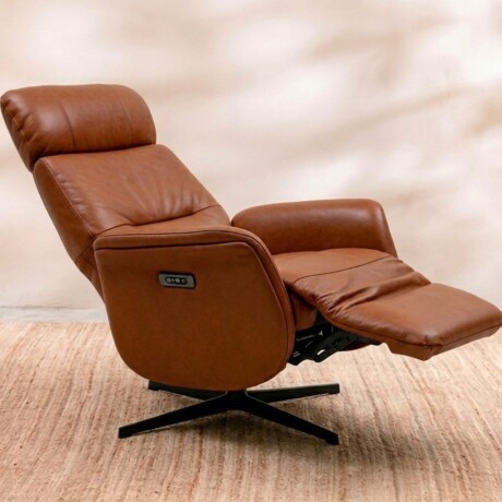 Sillón Reclinable Cuero Aura Amendoa U