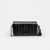 Bandolera The Flap Penny en efecto cuero anguila Negro