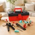 Set Caja Herramientas Construcción Infantil Madera 30cm Rojo 1