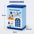 Alcancía Infantil Caja Fuerte Juguete Con Sonido Luces Variante Color Azul