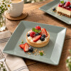 Set de 6 Platos de Postre Cuadrados Oxford de Porcelana 20x20 cm Verde Menta Set de 6 Platos de Postre Cuadrados Oxford de Porcelana 20x20 cm Verde Menta