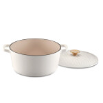 Cuisinart® CACEROLA DE HIERRO FUNDIDO BEEHIVE 5QT - BLANCO MATE N/A