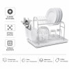 Escurridor de Platos 2 Pisos Aluminio Antióxido con Bandeja y Porta Cubiertos Escurridor de Platos 2 Pisos Aluminio Antióxido con Bandeja y Porta Cubiertos