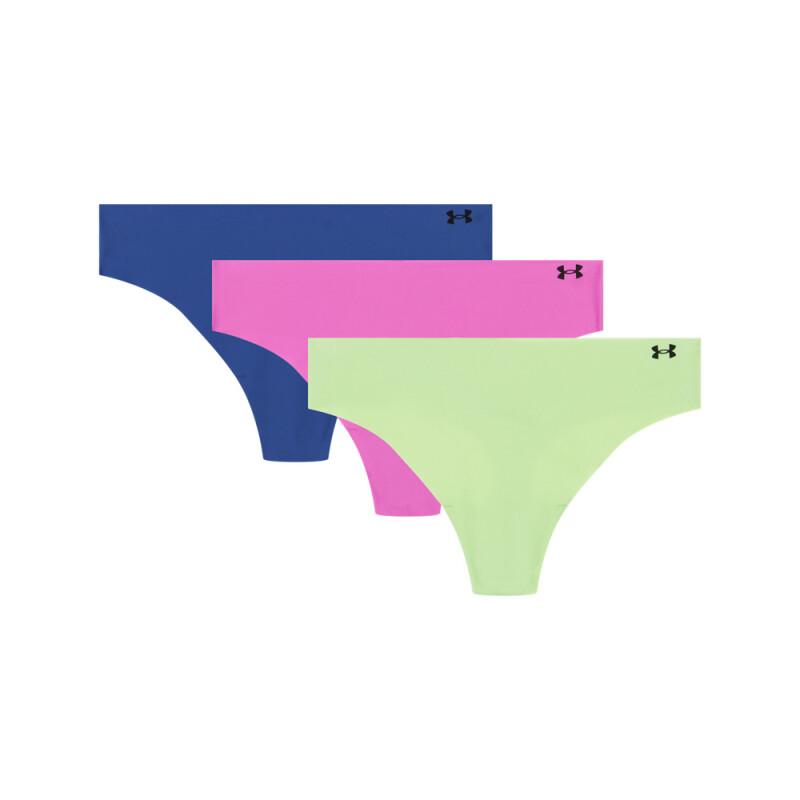 UA PURE STRETCH NO SHOW THONG -SOLID 3PK RET-383
