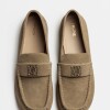 Mocasín Cannes en cuero gamuza Vison