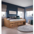 CAMA DE 1 PLAZA CON CAJONES FLORO AMENDOA CAMA DE 1 PLAZA CON CAJONES FLORO AMENDOA