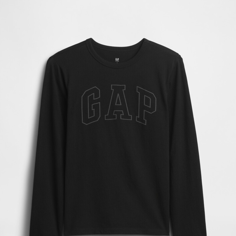 V-FRCH LS LOGO TEE TRUE BLACK