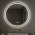 Espejo Led Redondo Para Baño Función Desempañado Led02 60cm ESPEJO REDONDO LED02 60CM LED INTERIOR