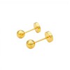 Abridores Bolita-Oro 18k-Sin piedra-AB9538 sinpiedra