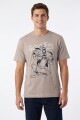 Remera m/c hombre GOOFY BEIGE