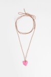 Collar cordón uva fucsia