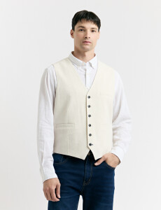 470637 CHALECO HARRINGTON LABEL Natural