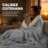Frazada Manta Polar Con Corderito Acolchado 1 Plazas 200x150 Gris Claro