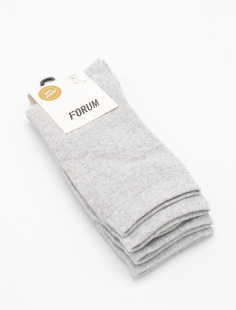 Media Casual Square Pack x 2 Pares Gris Claro
