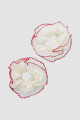 Pack x 2 gomita de pelo plizada Rojo