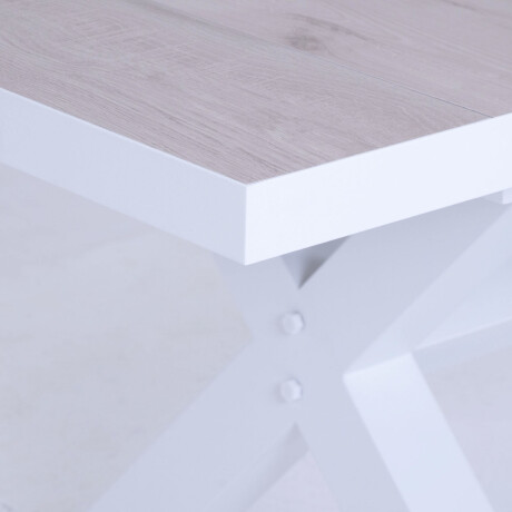 MESA COMEDOR EXTENSIBLE ALUMINIO BLANCO TUSCANY