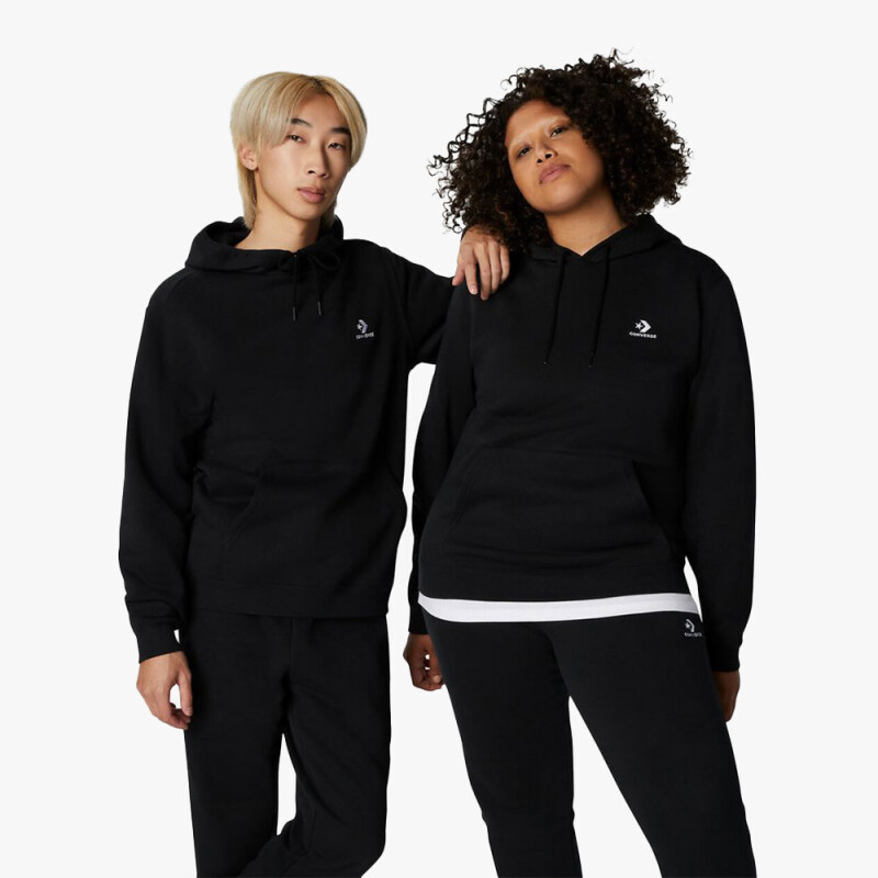 STAR CHEVRON FULL ZIP HOODIE BLACK CONVERSE BLACK