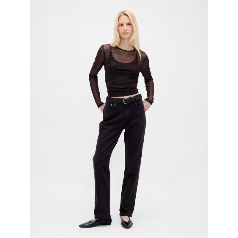 LS MESH CREW LEOPARD