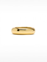 Anillo Redondeado Para Meñique - Plata De Ley 925 dorado