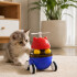 Juguete Estimulador Para Gato Dispensador De Snacks Ruedas Rojo