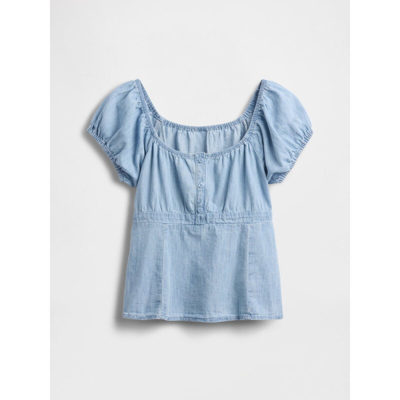 SS HNLY DNM TOP - LT LIGHT WASH