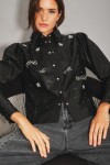 Camisa Blondie Cuero Negro