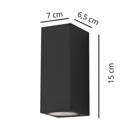ARTEFACTO EXTERIOR MORITZ PARA ADOSAR EN PARED BIDIRECCIONAL 5W Artefacto Exterior LED Moritz Para Adosar Bidireccional 5W Negro