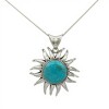 Dije Colgante Sol-Plata 925-Turquesa-CP3817 conpiedra