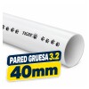 CAÑO TUBO PVC 40MM 3 METROS APROBADO 3.2mm TIGRE Caño Tubo Pvc 40mm 3 Metros Aprobado 3.2mm Tigre