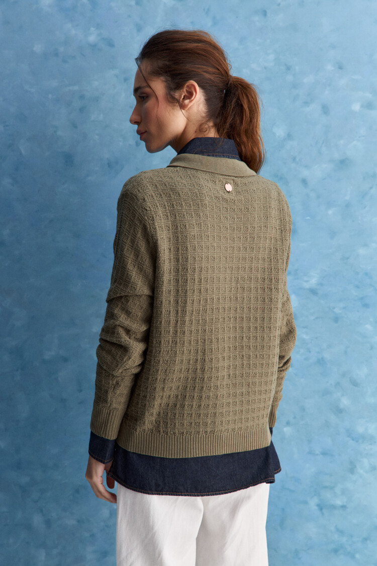 SWEATER BIANCA Verde Grisáceo