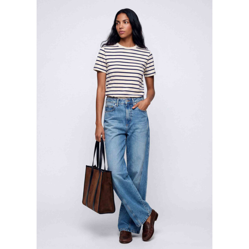 CAMISETA MM CRU E AZUL MARINHO