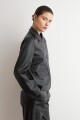 Chaqueta eco cuero negro