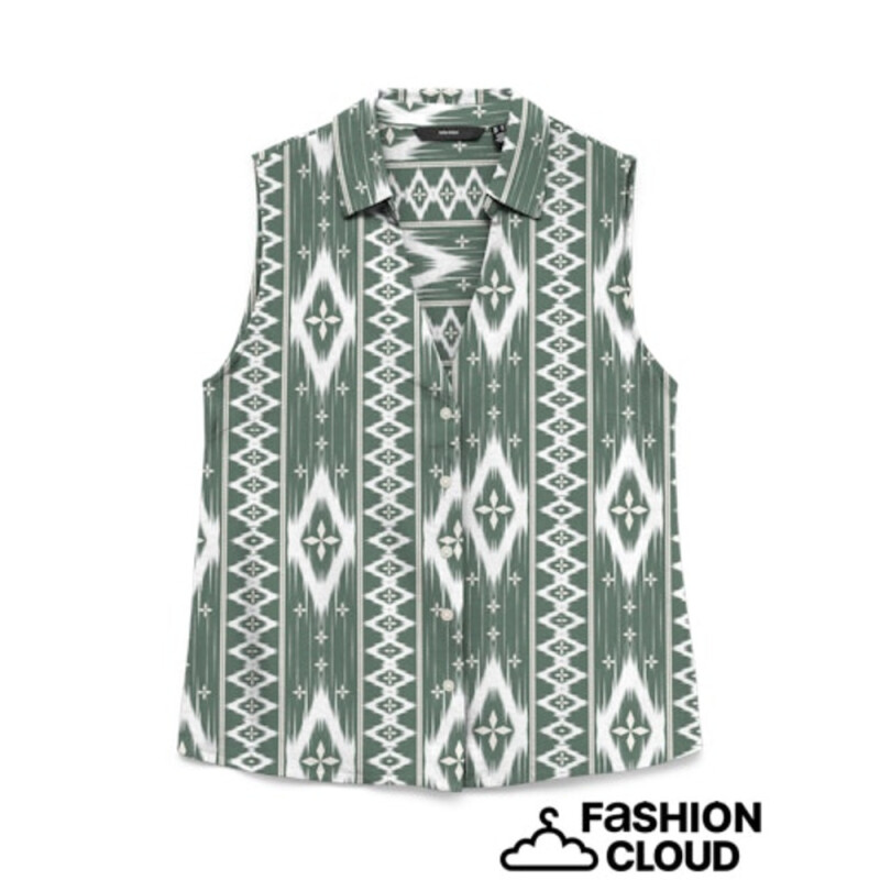 VMMYMILO SL V-NECK SHIRT WVN GA Laurel Wreath