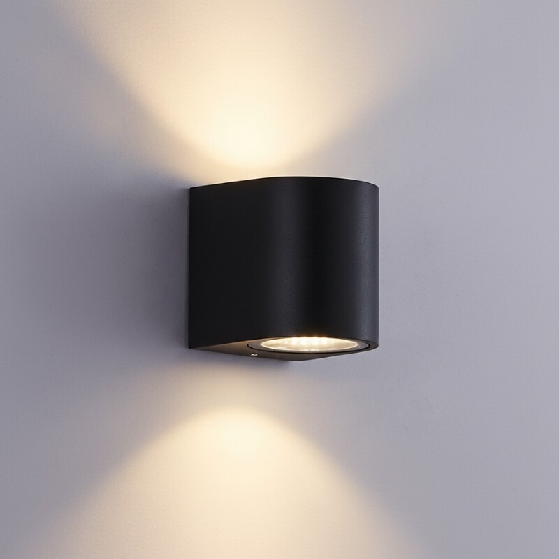 ARTEFACTO EXTERIOR ASTI PARA ADORSAR EN PARED UNIDIRECCIONAL 5W Artefacto De Exterior Para Pared Unidireccional LED 5W Negro