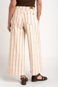 Jean Wide Leg Print Nacar