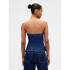 STRAPLESS DENIM TOP - DARK WASH RINSED