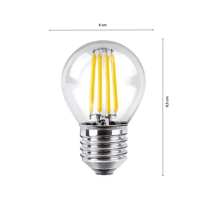 Lámpara Filamento LED G45 E27 4W Dimerizable Luz Cálida Lámpara LED Filamento G45 4W E27 Dimerizable Luz Cálida