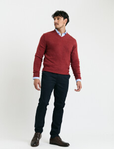 470985 SWEATER HARRINGTON LABEL Ladrillo