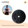 Discos revestidos 5 kg con recubrimiento plástico y relleno de cemento de calidad Discos revestidos 5 kg con recubrimiento plástico y relleno de cemento de calidad