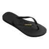 Sandalias Havaianas Slim Logo Metallic Mujer Negro/dorado