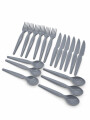 SET DE CUBIERTOS PLASTICO 18 PIEZAS GRIS CLARO (V)