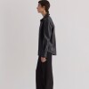 Camisa claire efecto cuero Negro