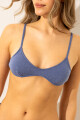 TOP CURVY AZUL GLACIAL - SILVER LUREX FABRIC