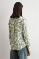 Camisa estampa Boho verde oliva