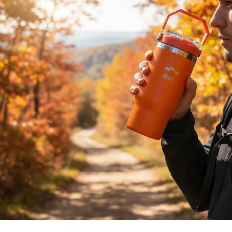 Termo Grip Max 890 ML Hike Color Naranja